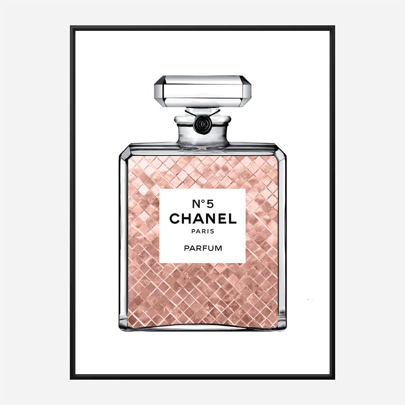 Luscious Rose Gold in Chanel Perfume Art Print